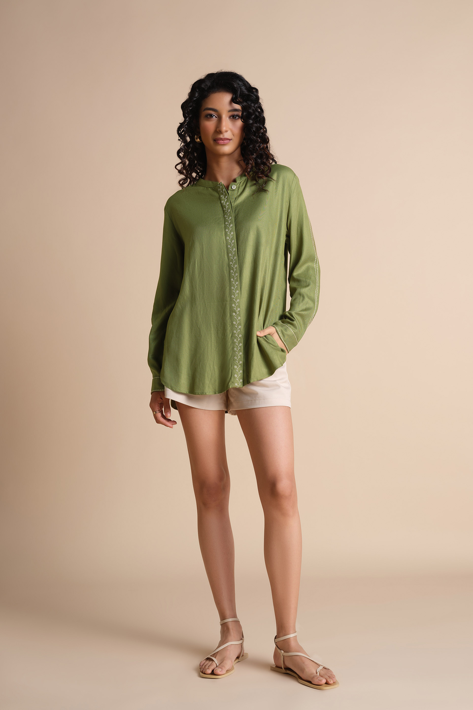 The Rozana Shirt, Olive, image 5